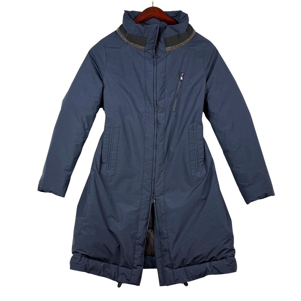 Brunello Cucinelli Women Puffer Parka Coat Monili Trim Italy 42 US 6/S/M NO HOOD